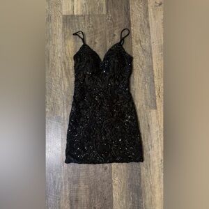 Windsor Black Sequin Mini Dress